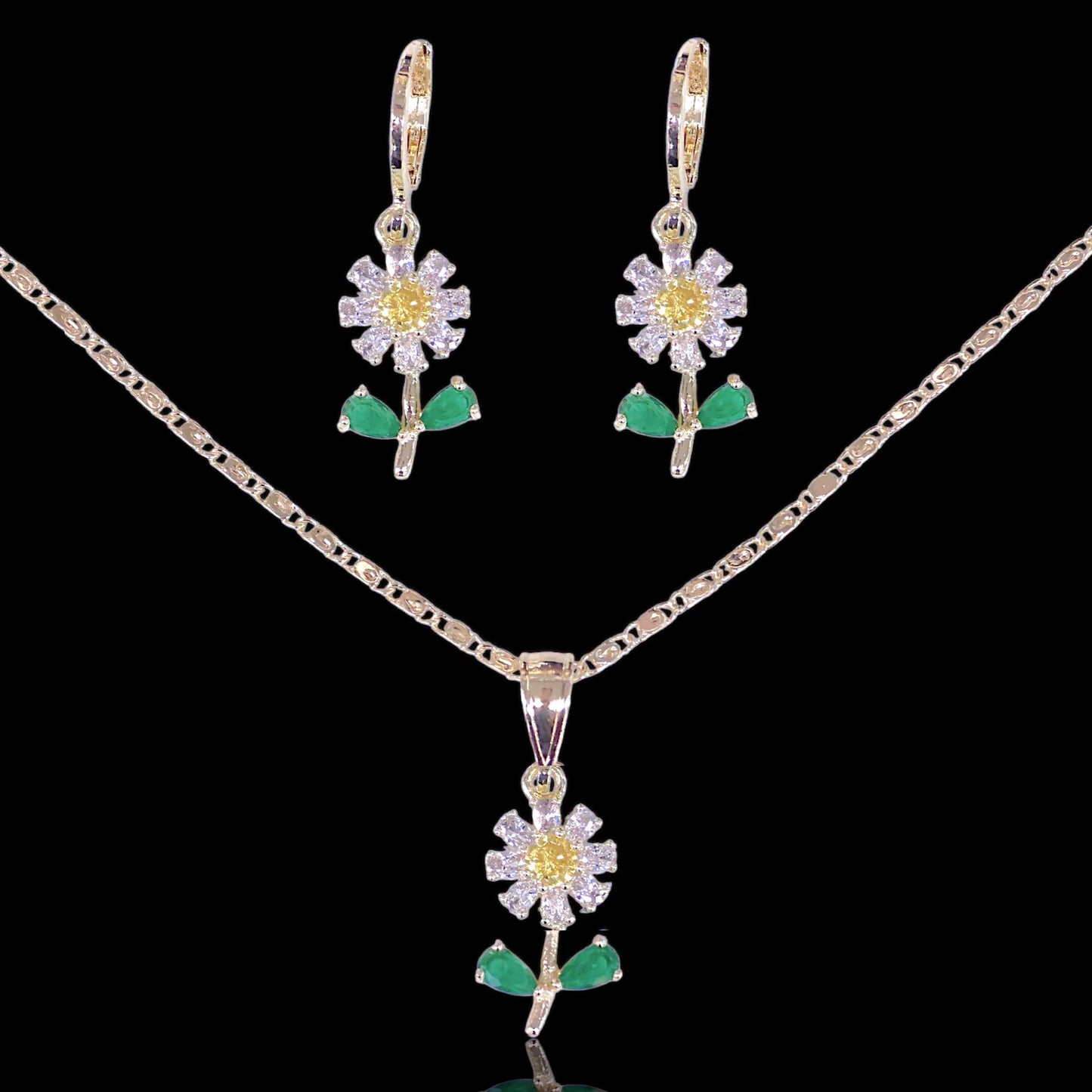 Summer Sunflower Zirconia Set