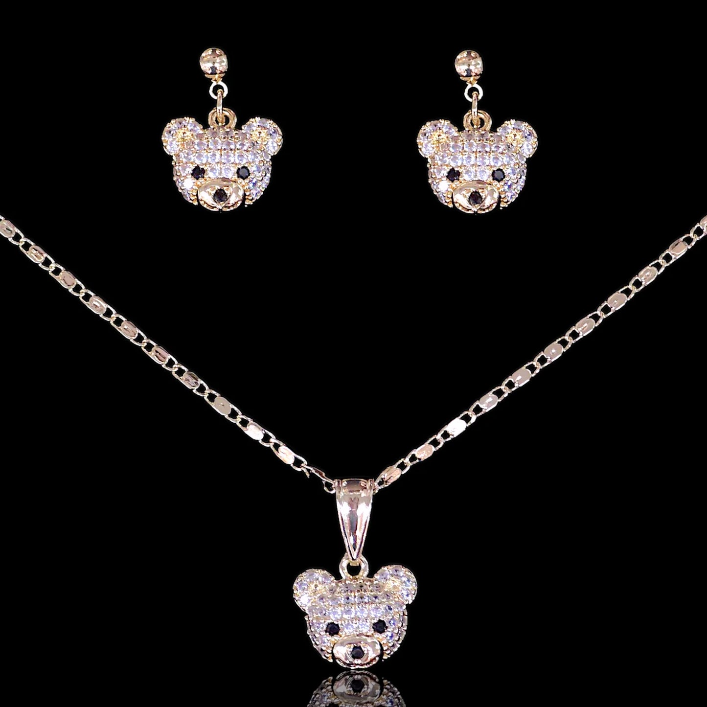 Arctic Teddy Bear Zirconia Set