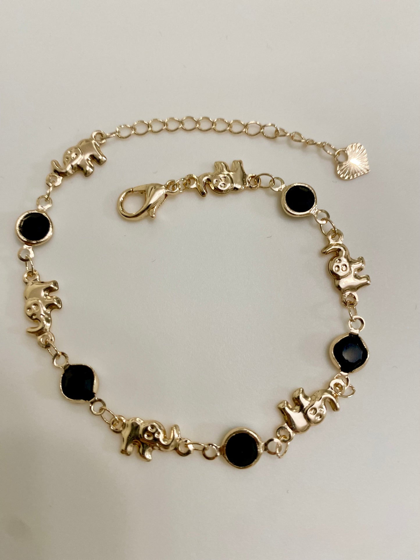 Elephant Crystal Bead Bracelet