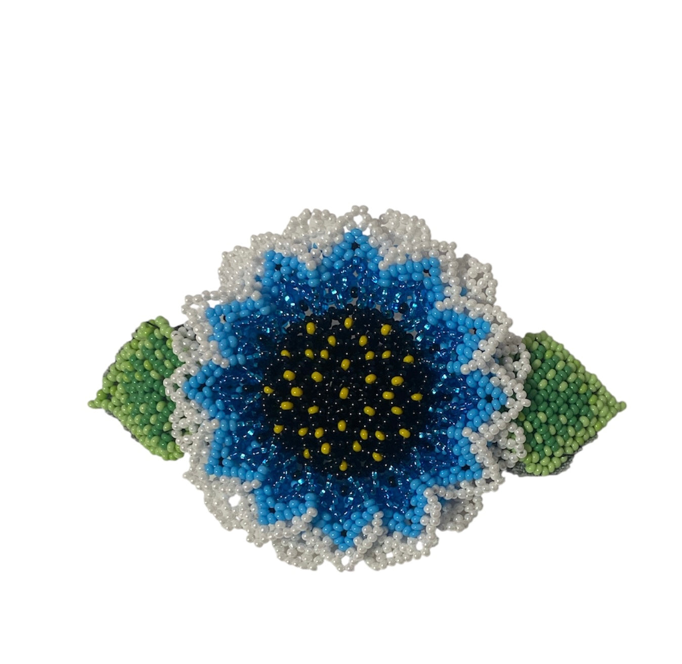 Large Beaded Assorted Flower Seed Bead Barrette Hair Clip