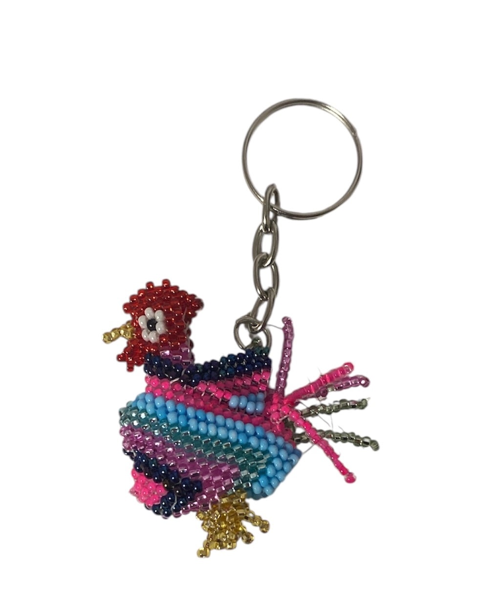 Rooster Beaded Keychains