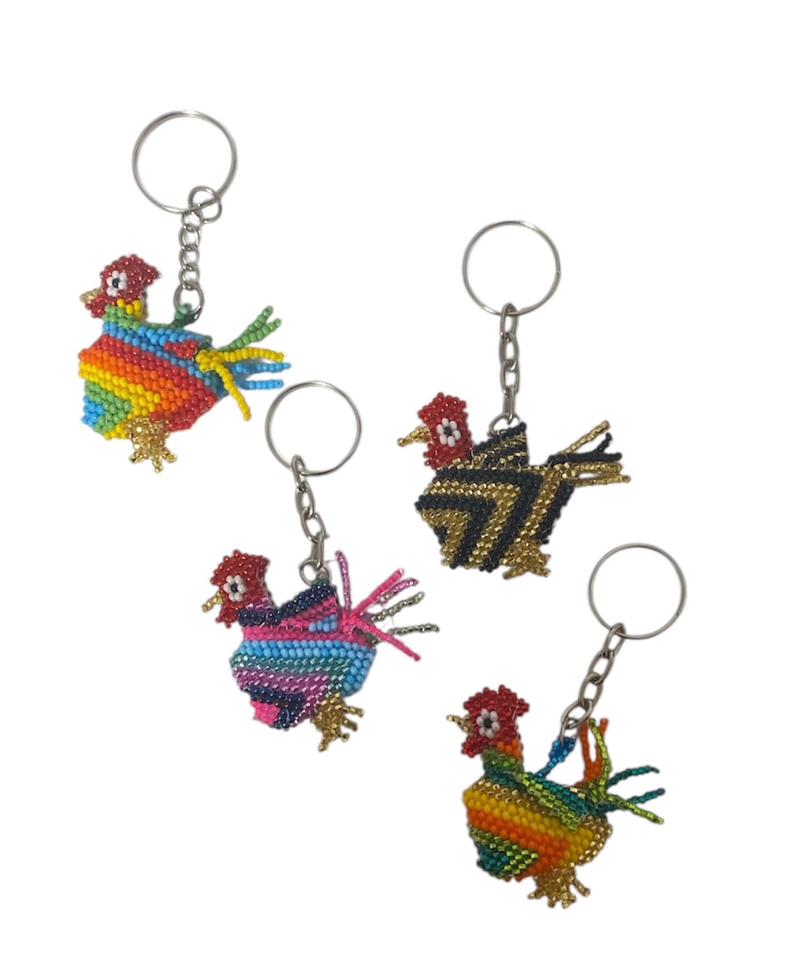 Rooster Beaded Keychains