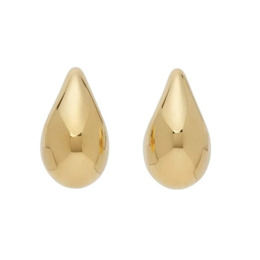18K Gold-Filled Puffy Golden Cloud Teardrop Earrings