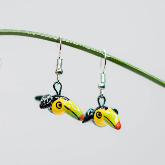 Toucan Ceramic Earrings
