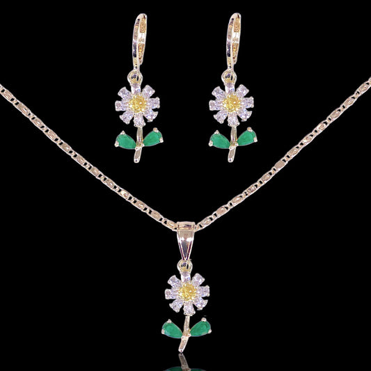 Summer Sunflower Zirconia Set