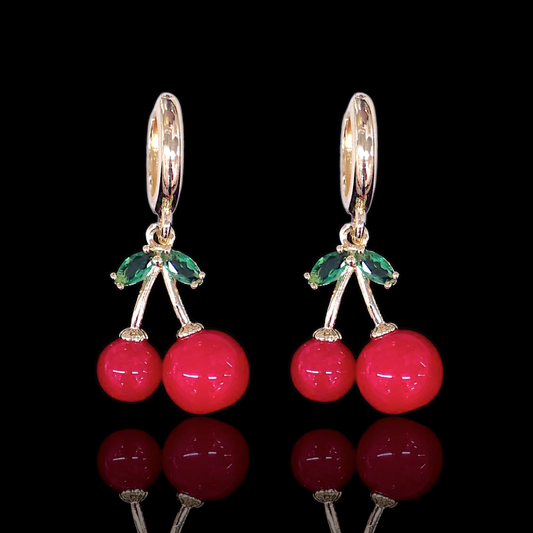 Sweet Cherry Dangle Earrings
