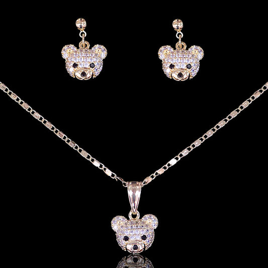 Arctic Teddy Bear Zirconia Set