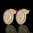 Amethyst Guadalupe CZ Stud Earrings