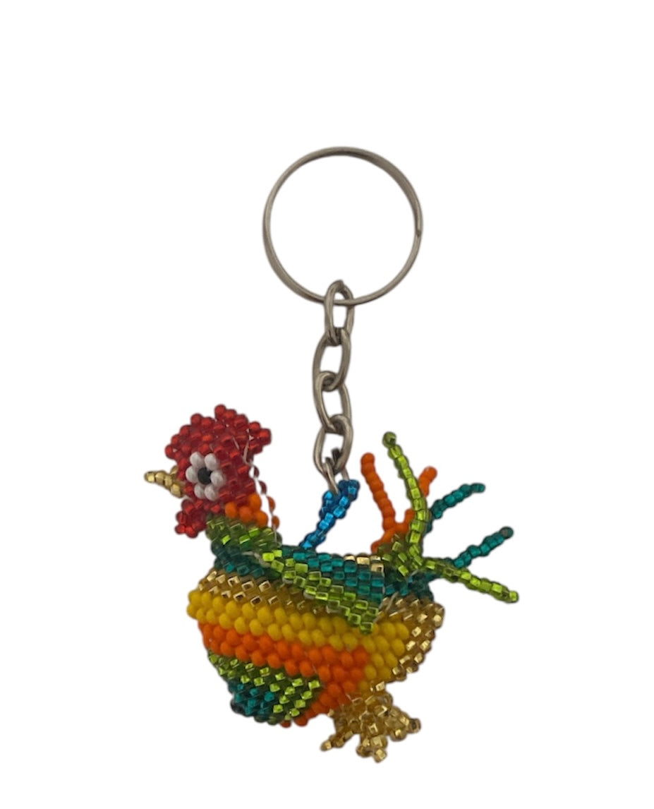 Rooster Beaded Keychains