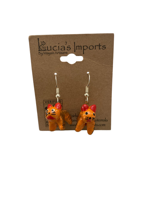 Cat Ceramic Earrings
