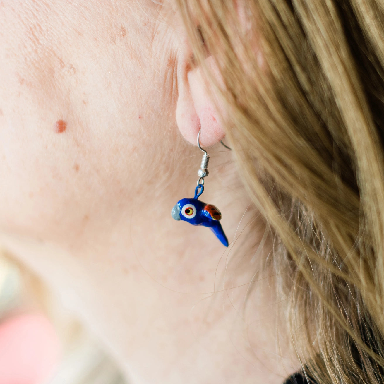 Parrot Ceramic Earring