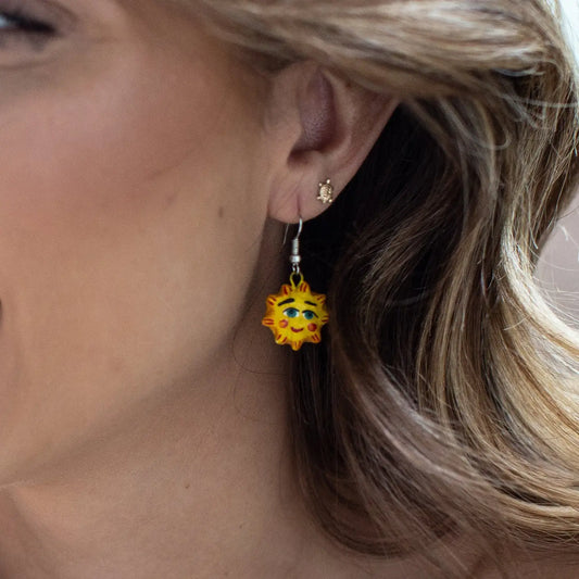 Sun Ceramic Earrings